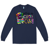 Navy getting my cray on Long Sleeve Tee - CowhideDigitalArt