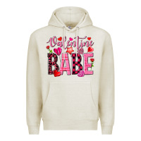 Oatmeal Heather valentine babe Premium Hoodie - NancyCooperArtShop