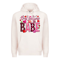 Pale Pink valentine babe Premium Hoodie - NancyCooperArtShop