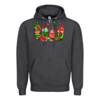 Smoke watermelon coffee cups Zipper Hoodie - AdoDesignShop