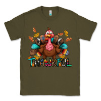 Army Green Thankful Classic Tee - BundleAndBundleShop