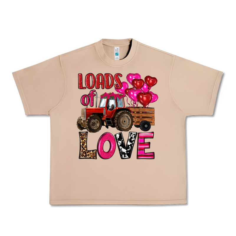 Valentine's Day Loads Of Love Tractor With Pin Heart Balloons Urban Heavy Tee by RanaPortraitStore | Teevron