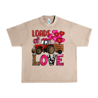 French Oak valentine's day loads of love tractor with pin heart balloons Urban Heavy Tee - RanaPortraitStore
