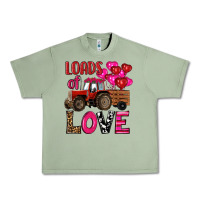 Oil Green valentine's day loads of love tractor with pin heart balloons Urban Heavy Tee - RanaPortraitStore