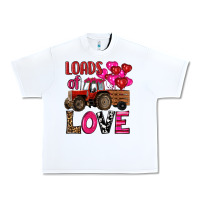 White valentine's day loads of love tractor with pin heart balloons Urban Heavy Tee - RanaPortraitStore
