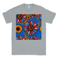 Heather Grey usa sunflowers seamless pattern Classic Tee - HRA Design Shop