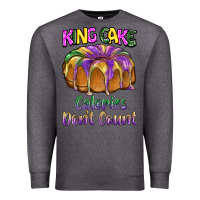 Charcoal Heather mardi gras king cage calories don't count Premium Sweatshirt - BarkalooDesign