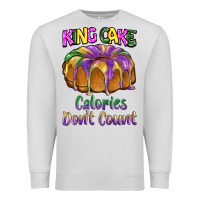 Mardi Gras King Cage Calories Don't Count Premium Sweatshirt | Teevron