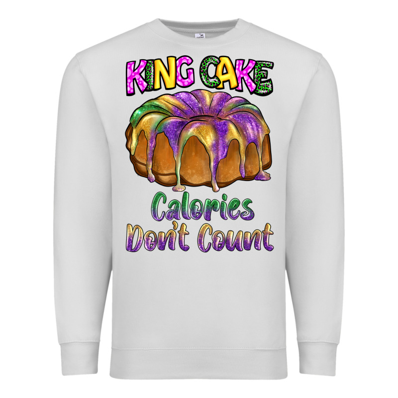 Mardi Gras King Cage Calories Don't Count Premium Sweatshirt by BarkalooDesign | Teevron