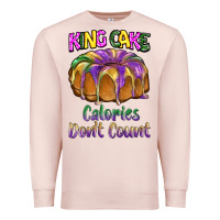 Pale Pink mardi gras king cage calories don't count Premium Sweatshirt - BarkalooDesign