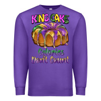Purple mardi gras king cage calories don't count Premium Sweatshirt - BarkalooDesign