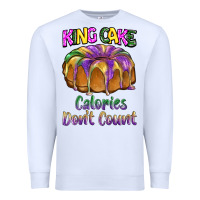 White mardi gras king cage calories don't count Premium Sweatshirt - BarkalooDesign