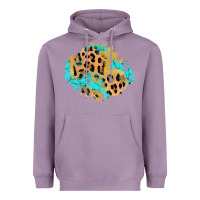 Lavender glitter leopard turquoise patch Heavyweight Hoodie - AdoDesignShop