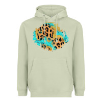 Matcha glitter leopard turquoise patch Heavyweight Hoodie - AdoDesignShop