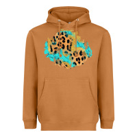 Meerkat glitter leopard turquoise patch Heavyweight Hoodie - AdoDesignShop