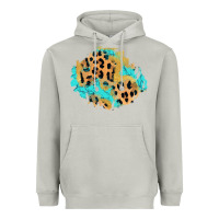 Moon Dust glitter leopard turquoise patch Heavyweight Hoodie - AdoDesignShop