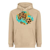 Mushroom glitter leopard turquoise patch Heavyweight Hoodie - AdoDesignShop