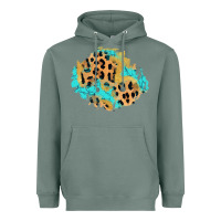 Sage glitter leopard turquoise patch Heavyweight Hoodie - AdoDesignShop