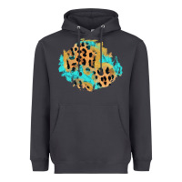 Smoke glitter leopard turquoise patch Heavyweight Hoodie - AdoDesignShop