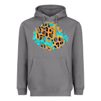 Storm glitter leopard turquoise patch Heavyweight Hoodie - AdoDesignShop