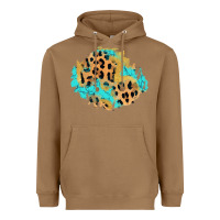 Toasted Coconut glitter leopard turquoise patch Heavyweight Hoodie - AdoDesignShop