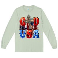 Matcha God bless the USA  4th of july Long Sleeve Tee - CowGirlArtShop