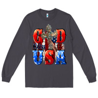 Smoke God bless the USA  4th of july Long Sleeve Tee - CowGirlArtShop