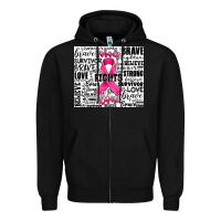 Black breast cancer nobody fights alone Zipper Hoodie - JahusDesignShop