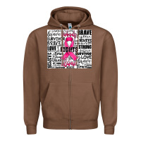 Chestnut breast cancer nobody fights alone Zipper Hoodie - JahusDesignShop