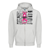 Dove Grey breast cancer nobody fights alone Zipper Hoodie - JahusDesignShop