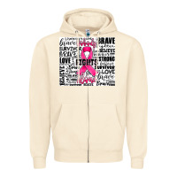 Sandshell breast cancer nobody fights alone Zipper Hoodie - JahusDesignShop