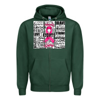 Sports Green breast cancer nobody fights alone Zipper Hoodie - JahusDesignShop