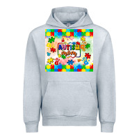 Heather Grey autism mom Urban Hoodie - LillyAllenDesigns