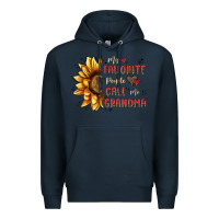 Navy my favorite people call me grandma Premium Hoodie - MaliasSmallBusiness