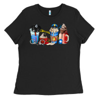 Black police coffee cup Ladies Tee - AdoDesignShop