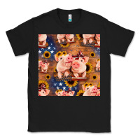 Black american pigs seamless pattern Classic Tee - HRA Design Shop
