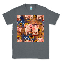 Charcoal Heather american pigs seamless pattern Classic Tee - HRA Design Shop