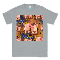 Heather Grey american pigs seamless pattern Classic Tee - HRA Design Shop