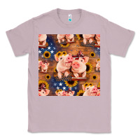 Lilac american pigs seamless pattern Classic Tee - HRA Design Shop