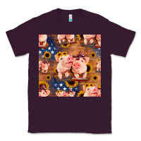 Plum american pigs seamless pattern Classic Tee - HRA Design Shop