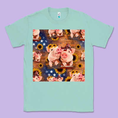 American Pigs Seamless Pattern Classic Tee Designed By Hra Design Shop