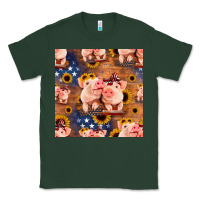 Sports Green american pigs seamless pattern Classic Tee - HRA Design Shop