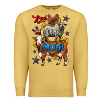 Antique Gold red white moo farm animals 4th of july Premium Sweatshirt - LillyAllenDesigns