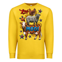 Lemon red white moo farm animals 4th of july Premium Sweatshirt - LillyAllenDesigns