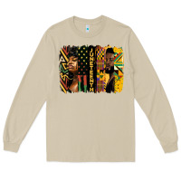 Mushroom juneteenth brush stroke Long Sleeve Tee - HRA Design Shop
