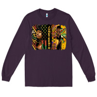 Plum juneteenth brush stroke Long Sleeve Tee - HRA Design Shop