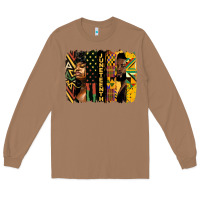 Toasted Coconut juneteenth brush stroke Long Sleeve Tee - HRA Design Shop