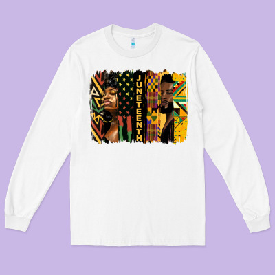 Juneteenth Brush Stroke Long Sleeve Tee Designed By Hra Design Shop