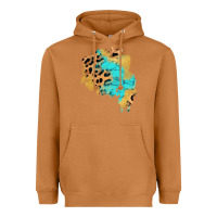 Meerkat glitter leopard turquoise patch Heavyweight Hoodie - AdoDesignShop