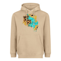 Mushroom glitter leopard turquoise patch Heavyweight Hoodie - AdoDesignShop
